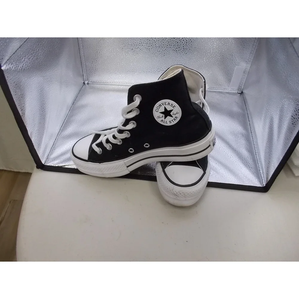 Converse Chuck Taylor All Star Lift Platform High Top Blk White 560845F Kids 5.5